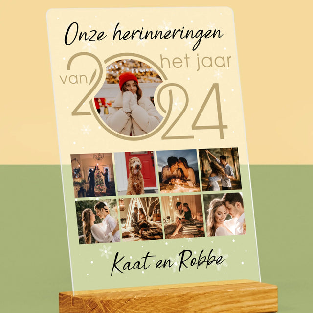 Fotocollage: Onze Herinneringen Van Het Jaar - Afdruk Op Acrylglas (Verticaal)