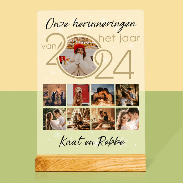 Fotocollage: Onze Herinneringen Van Het Jaar - Afdruk Op Acrylglas (Verticaal)