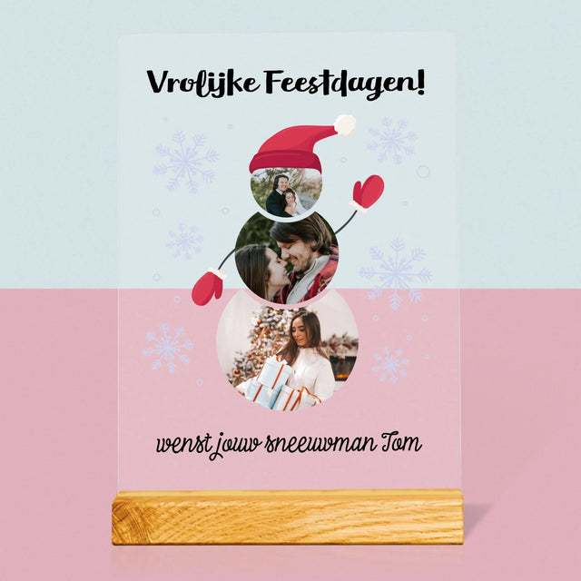 Vorm Van Foto'S: Sneeuwman - Afdruk Op Acrylglas (Verticaal)