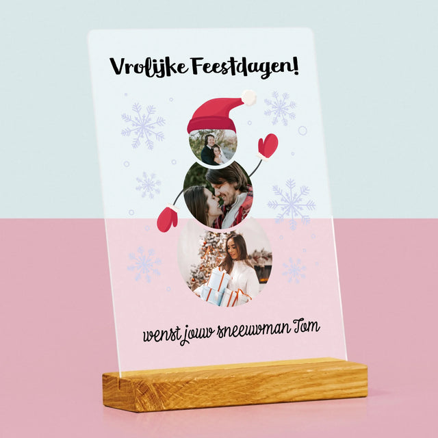 Vorm Van Foto'S: Sneeuwman - Afdruk Op Acrylglas (Verticaal)