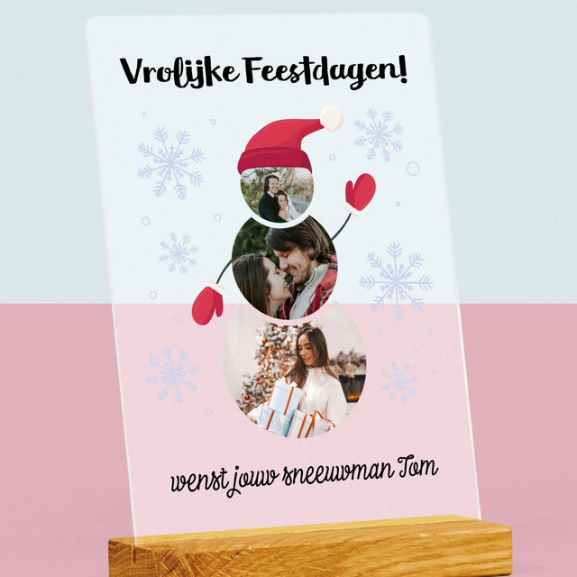 Vorm Van Foto'S: Sneeuwman - Afdruk Op Acrylglas (Verticaal)