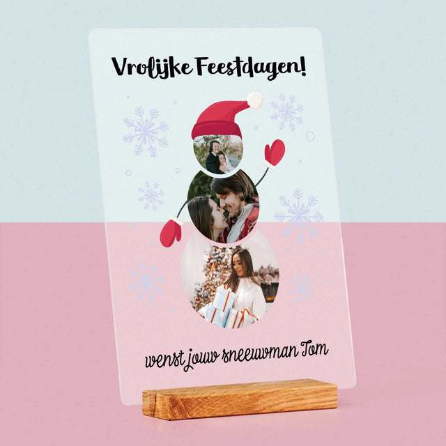 Vorm Van Foto'S: Sneeuwman - Afdruk Op Acrylglas (Verticaal)