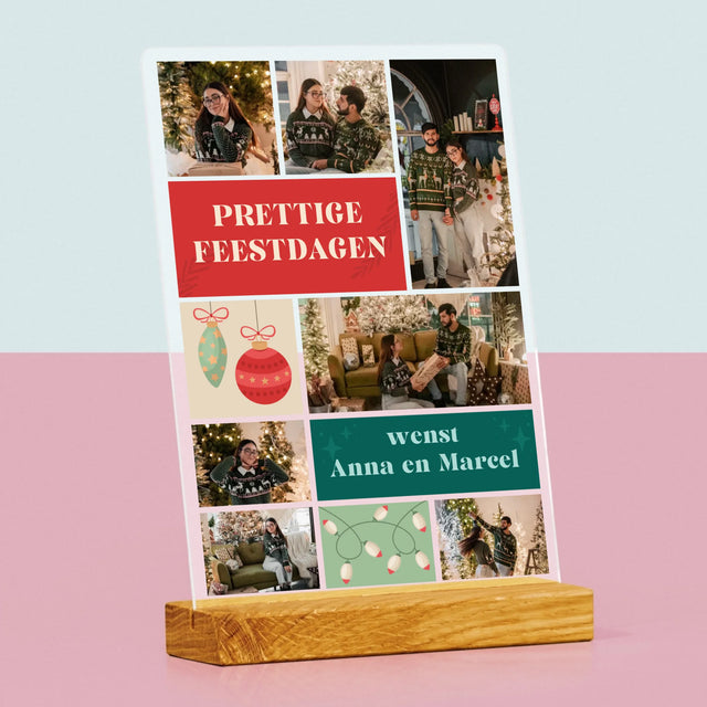 Fotocollage: Kerst Foto'S - Afdruk Op Acrylglas (Verticaal)