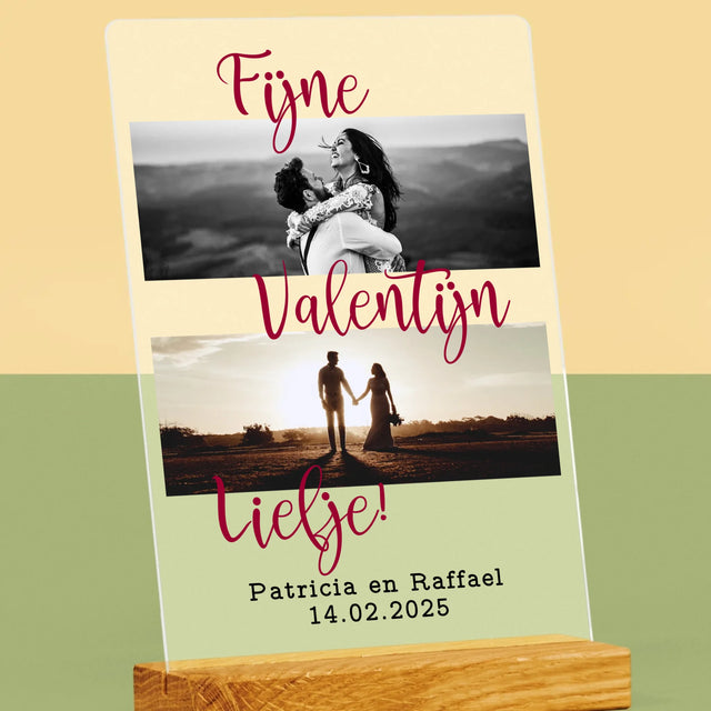 Fotocollage: Fijne Valentijn - Afdruk Op Acrylglas (Verticaal)