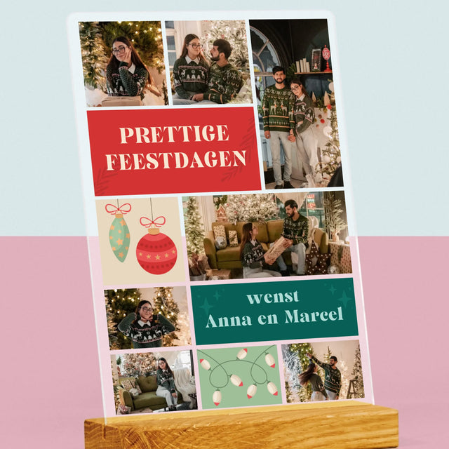 Fotocollage: Kerst Foto'S - Afdruk Op Acrylglas (Verticaal)
