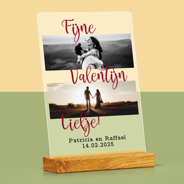 Fotocollage: Fijne Valentijn - Afdruk Op Acrylglas (Verticaal)