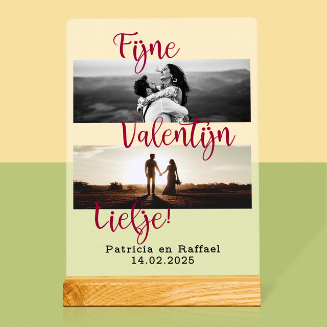 Fotocollage: Fijne Valentijn - Afdruk Op Acrylglas (Verticaal)