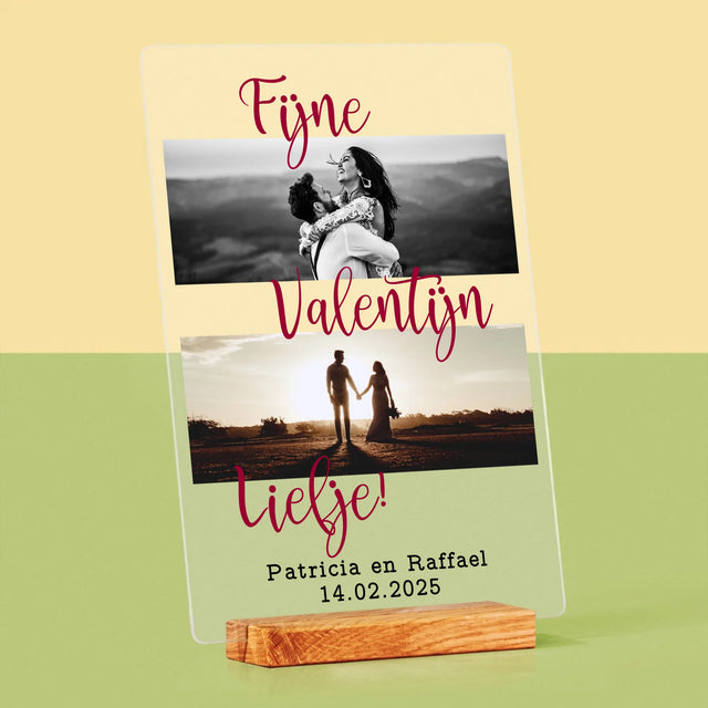 Fotocollage: Fijne Valentijn - Afdruk Op Acrylglas (Verticaal)