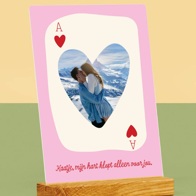 Foto En Handtekening: Valentijnkaart - Afdruk Op Acrylglas (Verticaal)