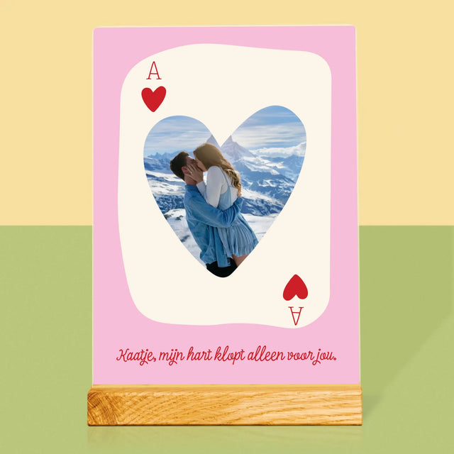 Foto En Handtekening: Valentijnkaart - Afdruk Op Acrylglas (Verticaal)