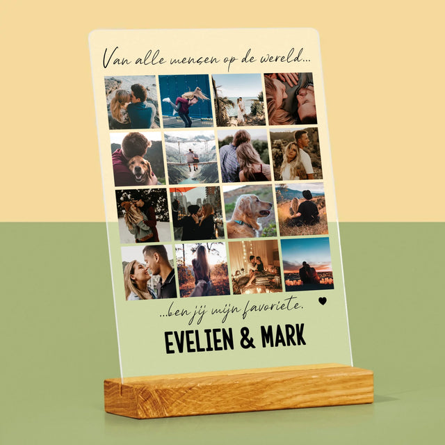 Fotocollage: Van Alle Mensen Op De Wereld - Afdruk Op Acrylglas (Verticaal)