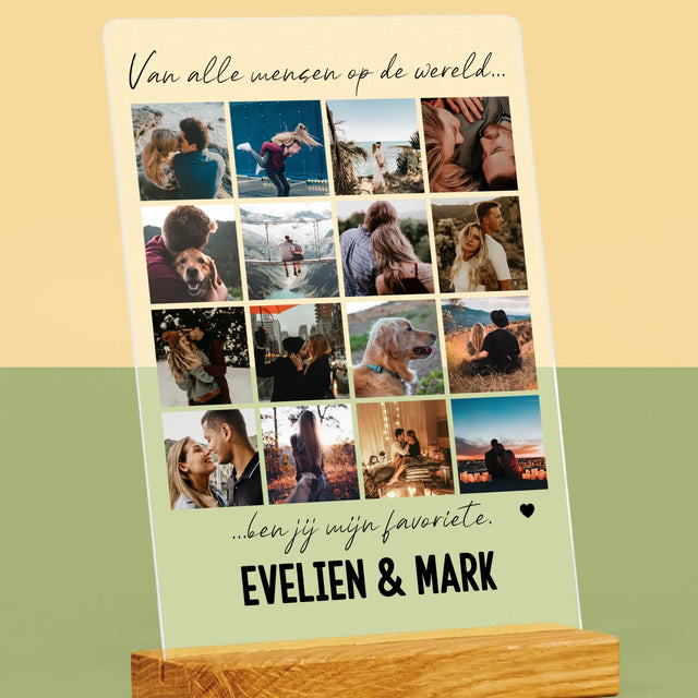 Fotocollage: Van Alle Mensen Op De Wereld - Afdruk Op Acrylglas (Verticaal)