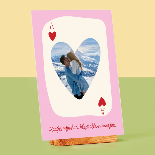 Foto En Handtekening: Valentijnkaart - Afdruk Op Acrylglas (Verticaal)
