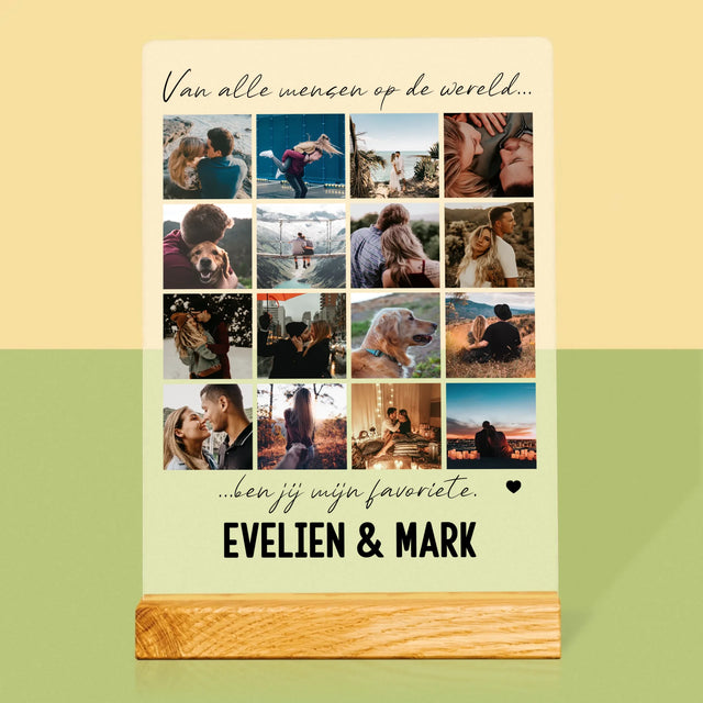 Fotocollage: Van Alle Mensen Op De Wereld - Afdruk Op Acrylglas (Verticaal)