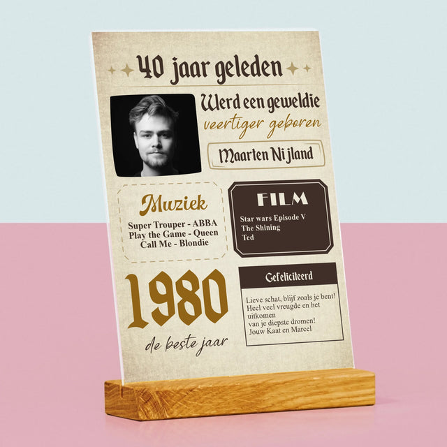 Omslag Van Tijdschrift: 40 Jaar Geleden - Afdruk Op Acrylglas (Verticaal)