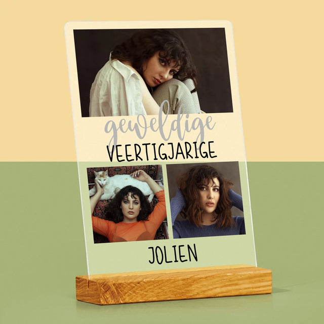 Fotocollage: Geweldige Veertigjarige, Vrouw - Afdruk Op Acrylglas (Verticaal)