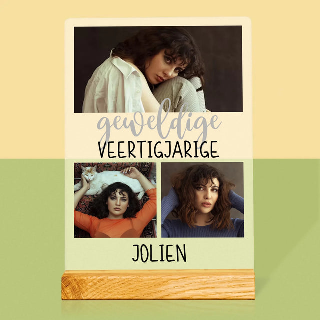 Fotocollage: Geweldige Veertigjarige, Vrouw - Afdruk Op Acrylglas (Verticaal)