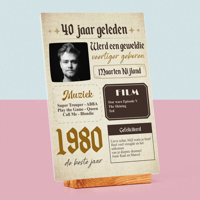 Omslag Van Tijdschrift: 40 Jaar Geleden - Afdruk Op Acrylglas (Verticaal)