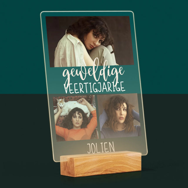 Fotocollage: Geweldige Veertigjarige, Vrouw - Afdruk Op Acrylglas (Verticaal)