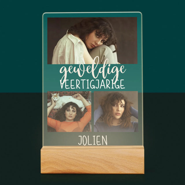 Fotocollage: Geweldige Veertigjarige, Vrouw - Afdruk Op Acrylglas (Verticaal)