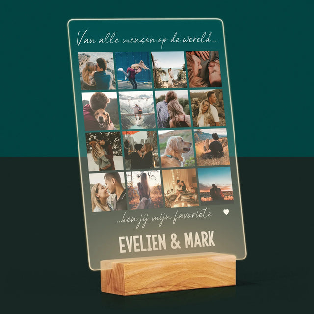 Fotocollage: Van Alle Mensen Op De Wereld - Afdruk Op Acrylglas (Verticaal)