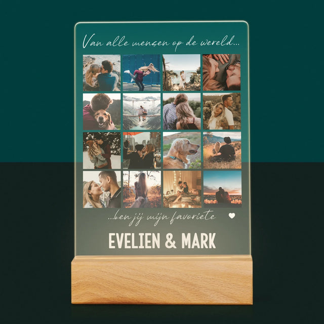 Fotocollage: Van Alle Mensen Op De Wereld - Afdruk Op Acrylglas (Verticaal)