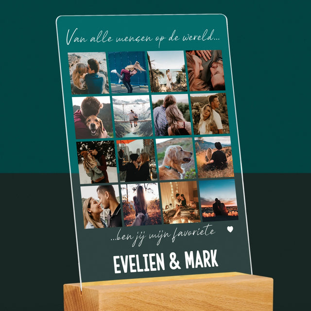 Fotocollage: Van Alle Mensen Op De Wereld - Afdruk Op Acrylglas (Verticaal)