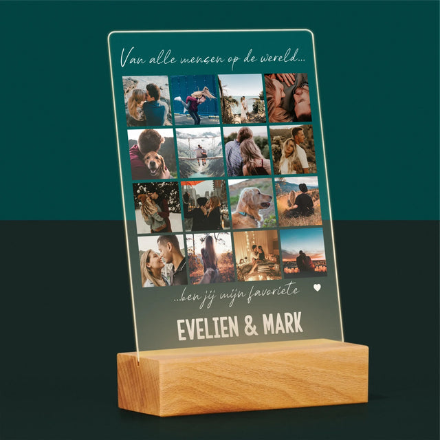 Fotocollage: Van Alle Mensen Op De Wereld - Afdruk Op Acrylglas (Verticaal)