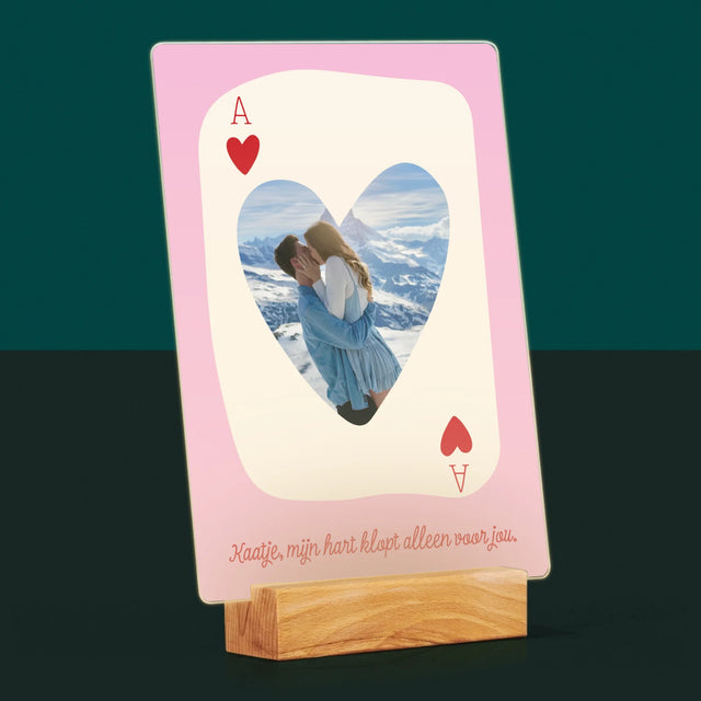 Foto En Handtekening: Valentijnkaart - Afdruk Op Acrylglas (Verticaal)