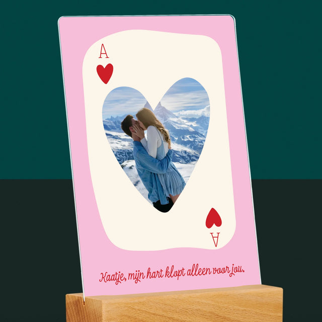 Foto En Handtekening: Valentijnkaart - Afdruk Op Acrylglas (Verticaal)