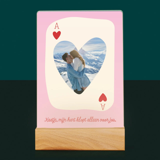Foto En Handtekening: Valentijnkaart - Afdruk Op Acrylglas (Verticaal)