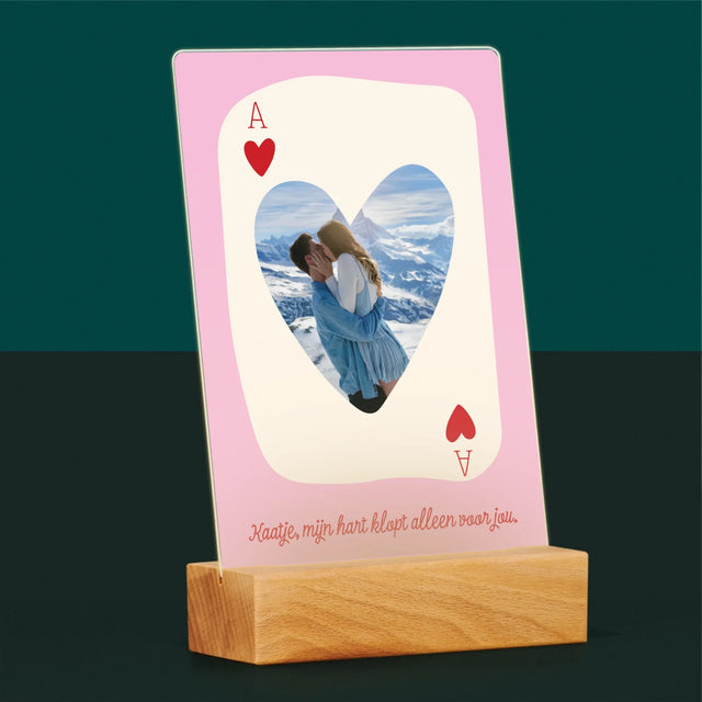 Foto En Handtekening: Valentijnkaart - Afdruk Op Acrylglas (Verticaal)