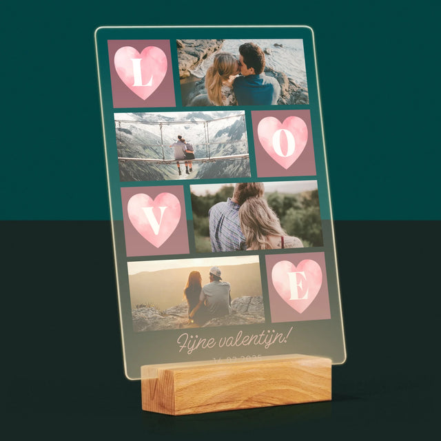 Fotocollage: Hartje Love - Afdruk Op Acrylglas (Verticaal)