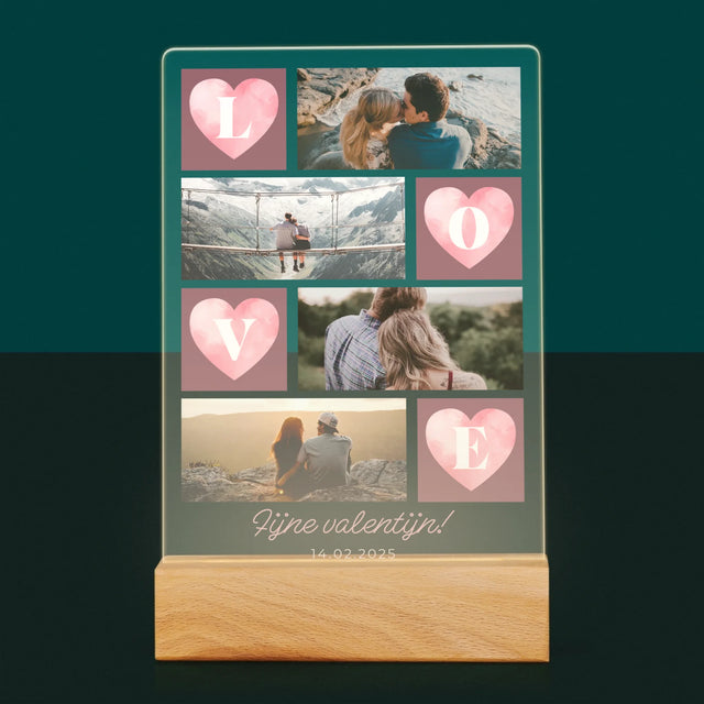 Fotocollage: Hartje Love - Afdruk Op Acrylglas (Verticaal)