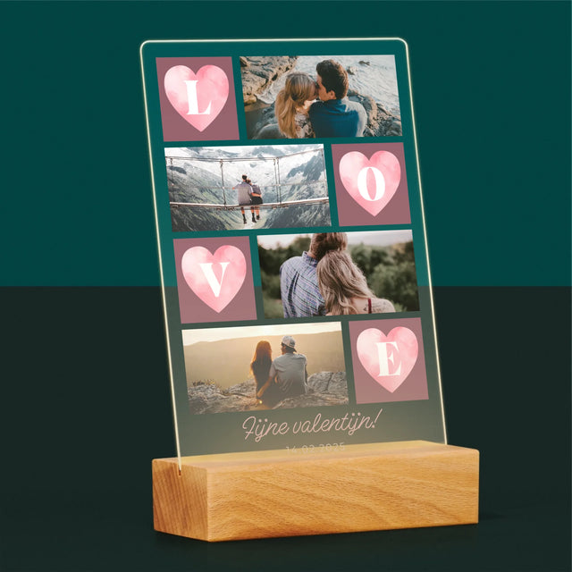 Fotocollage: Hartje Love - Afdruk Op Acrylglas (Verticaal)