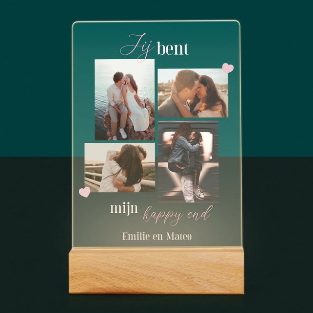 Fotocollage: Jij Bent Mijn Happy End - Afdruk Op Acrylglas (Verticaal)