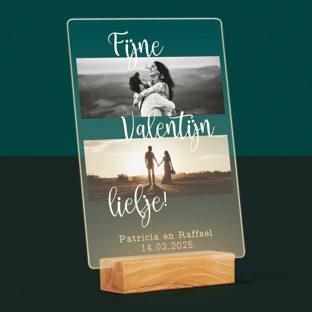 Fotocollage: Fijne Valentijn - Afdruk Op Acrylglas (Verticaal)