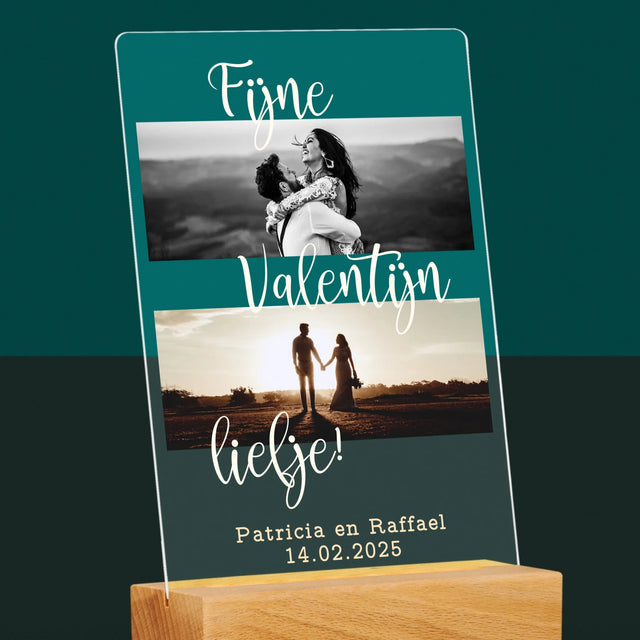 Fotocollage: Fijne Valentijn - Afdruk Op Acrylglas (Verticaal)