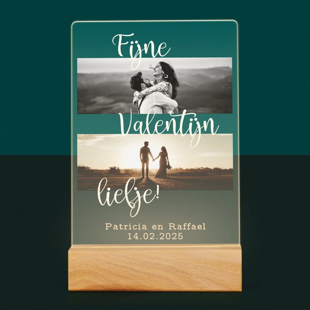 Fotocollage: Fijne Valentijn - Afdruk Op Acrylglas (Verticaal)