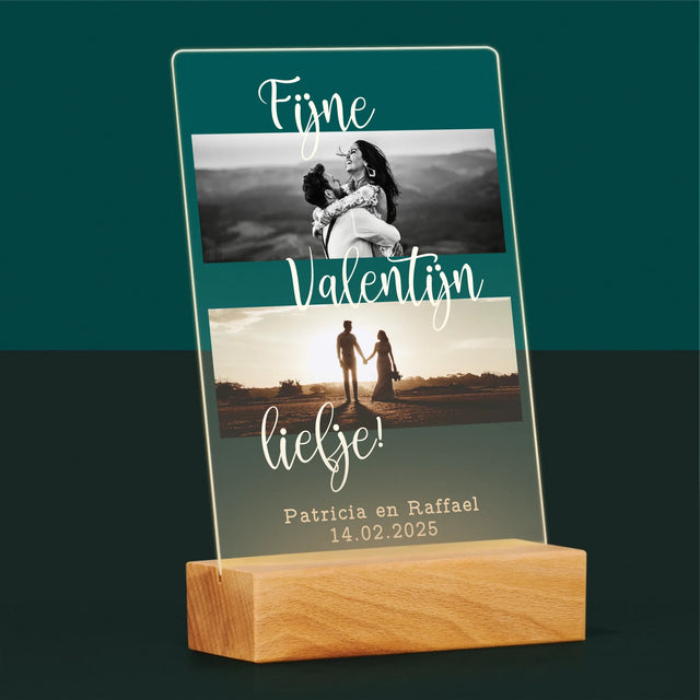 Fotocollage: Fijne Valentijn - Afdruk Op Acrylglas (Verticaal)