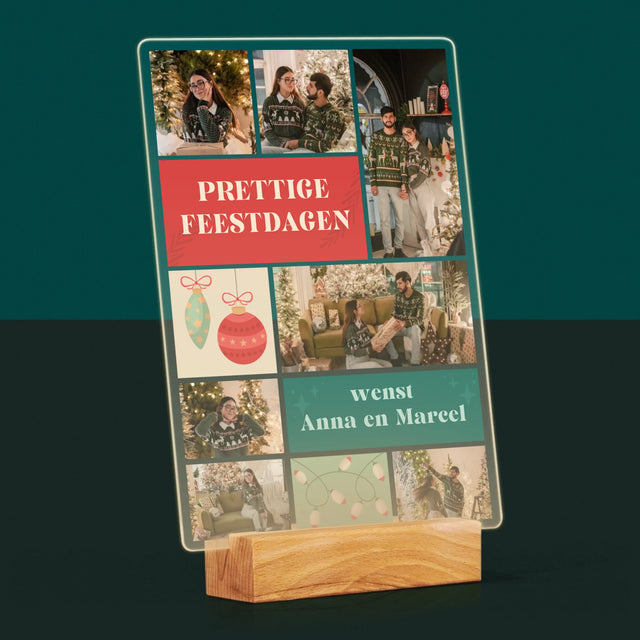 Fotocollage: Kerst Foto'S - Afdruk Op Acrylglas (Verticaal)