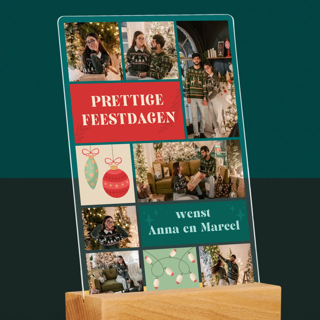 Fotocollage: Kerst Foto'S - Afdruk Op Acrylglas (Verticaal)