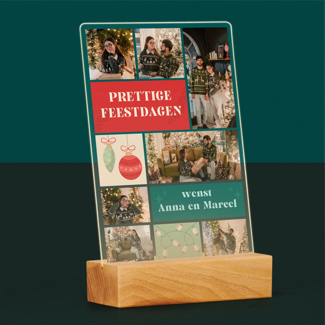 Fotocollage: Kerst Foto'S - Afdruk Op Acrylglas (Verticaal)