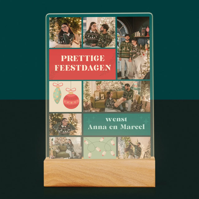 Fotocollage: Kerst Foto'S - Afdruk Op Acrylglas (Verticaal)