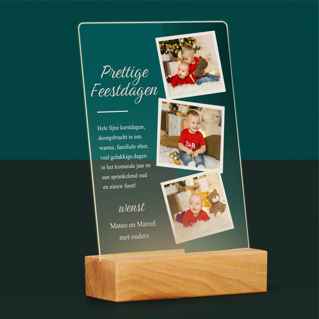 Fotocollage: Kerstwensen - Afdruk Op Acrylglas (Verticaal)