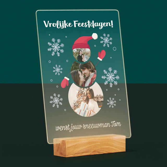 Vorm Van Foto'S: Sneeuwman - Afdruk Op Acrylglas (Verticaal)