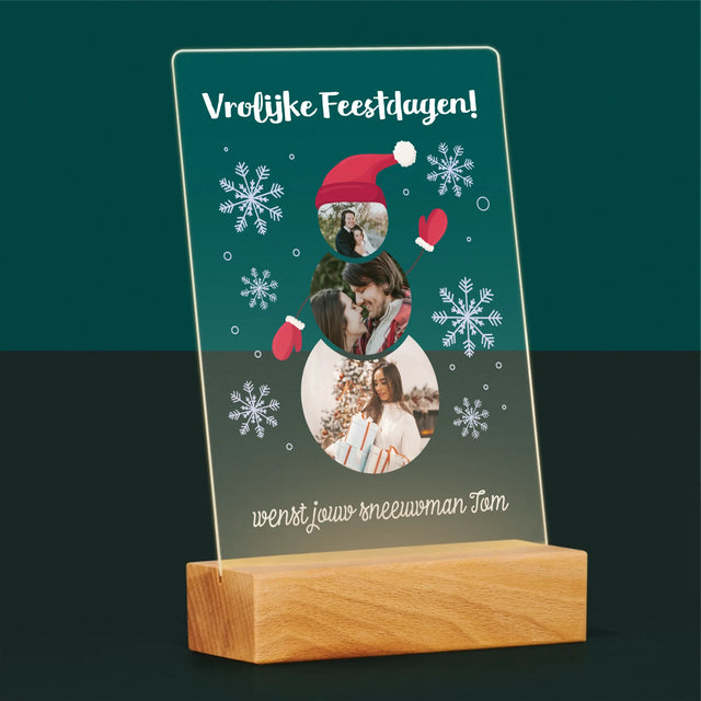 Vorm Van Foto'S: Sneeuwman - Afdruk Op Acrylglas (Verticaal)