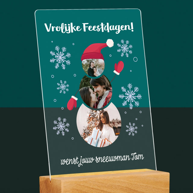 Vorm Van Foto'S: Sneeuwman - Afdruk Op Acrylglas (Verticaal)
