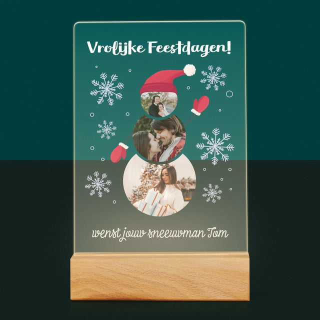 Vorm Van Foto'S: Sneeuwman - Afdruk Op Acrylglas (Verticaal)