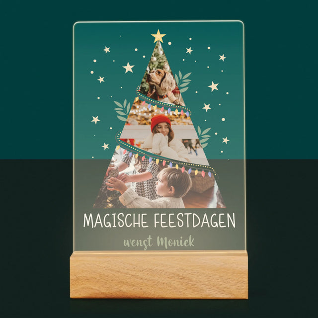 Fotocollage: Kerstboom - Afdruk Op Acrylglas (Verticaal)